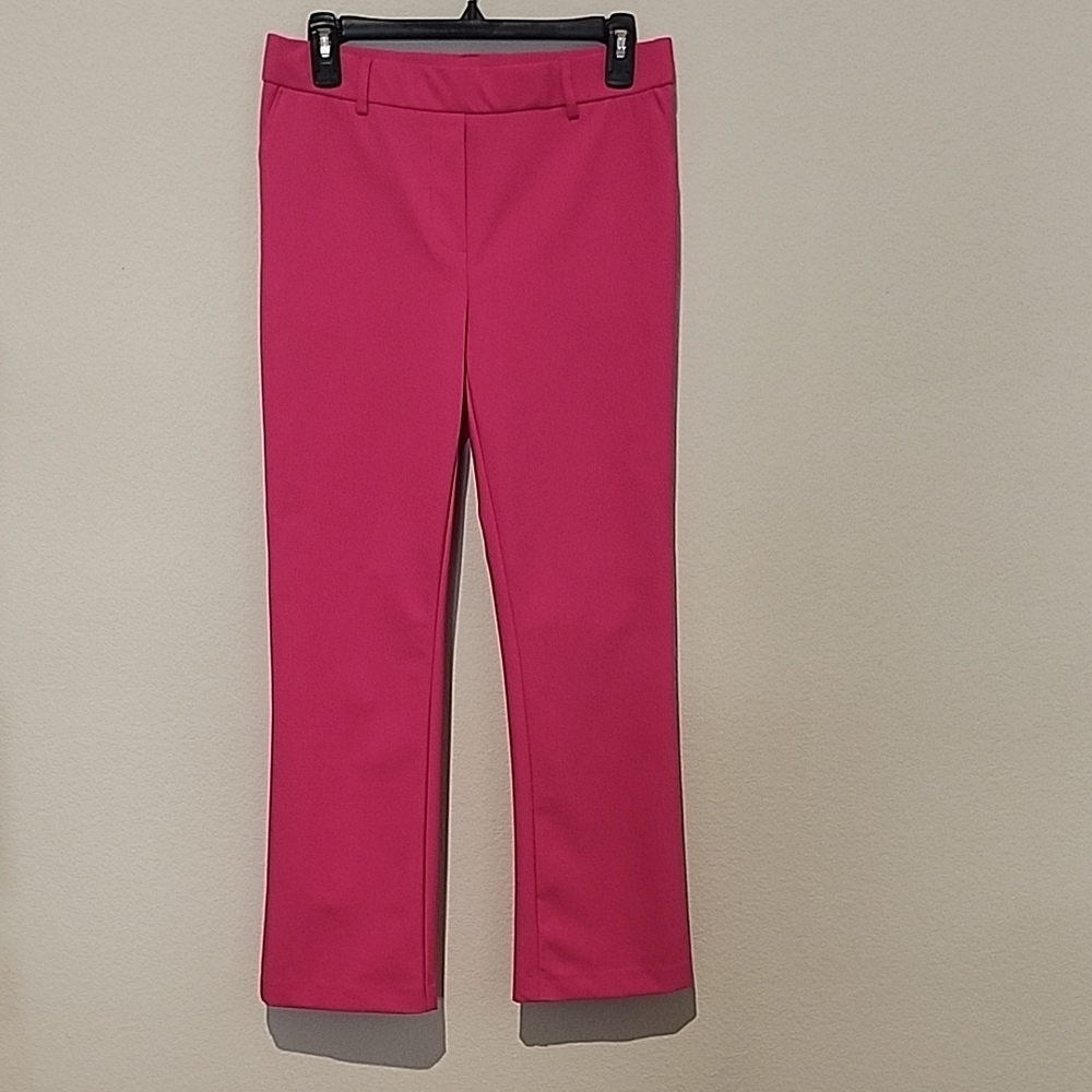 Nicole Miller Bright Pink Straight-Leg Womens Pants